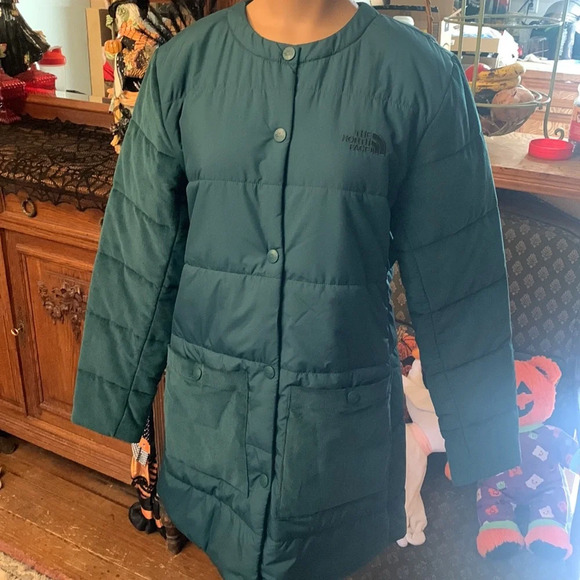 The North Face Women's Harway Collarless Midi Jacket NEW Ponderosa Green - Picture 4 of 8